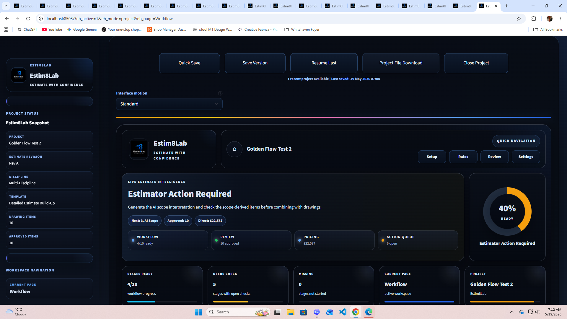 Report pack in Estim8Lab